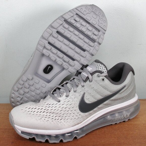 Nike Air Max 2017 Pure Platinum Running Shoes Mens 7.5 Wolf Grey